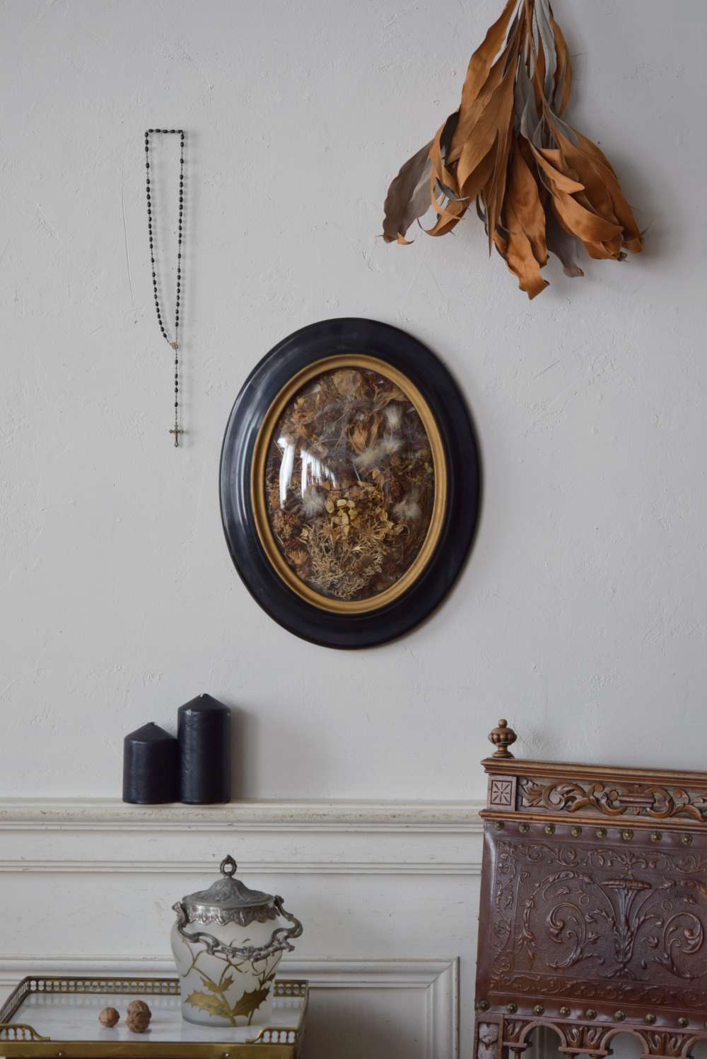 フランスアンティークインテリア ガラスドームフレーム.19