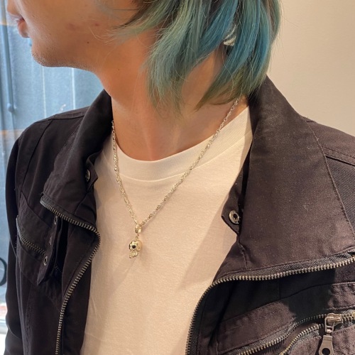 HEAVY SKULL PENDANT Silver / Onyx on Eyes PENDANT（ペンダント