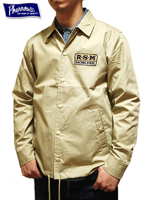 Pherrow's（フェローズ） 】 コーチジャケット [ R.S.M Racing Steel