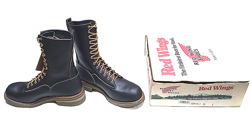 Deadstock 1993'S RED WING 919-1 LOGGER Boots 黒ロガーUSA 製 箱付
