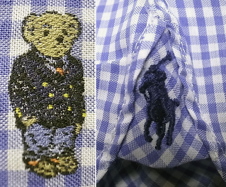 Ralph Lauren POLO BEAR Gingham B.D. Shirts ブロード ポロベア刺繍総