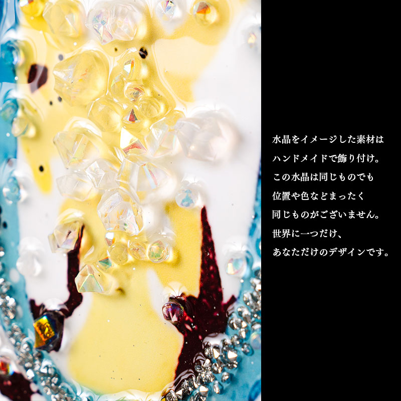 水晶パネル アートパネル 50×50cm ポップアート 銀フレーム付き