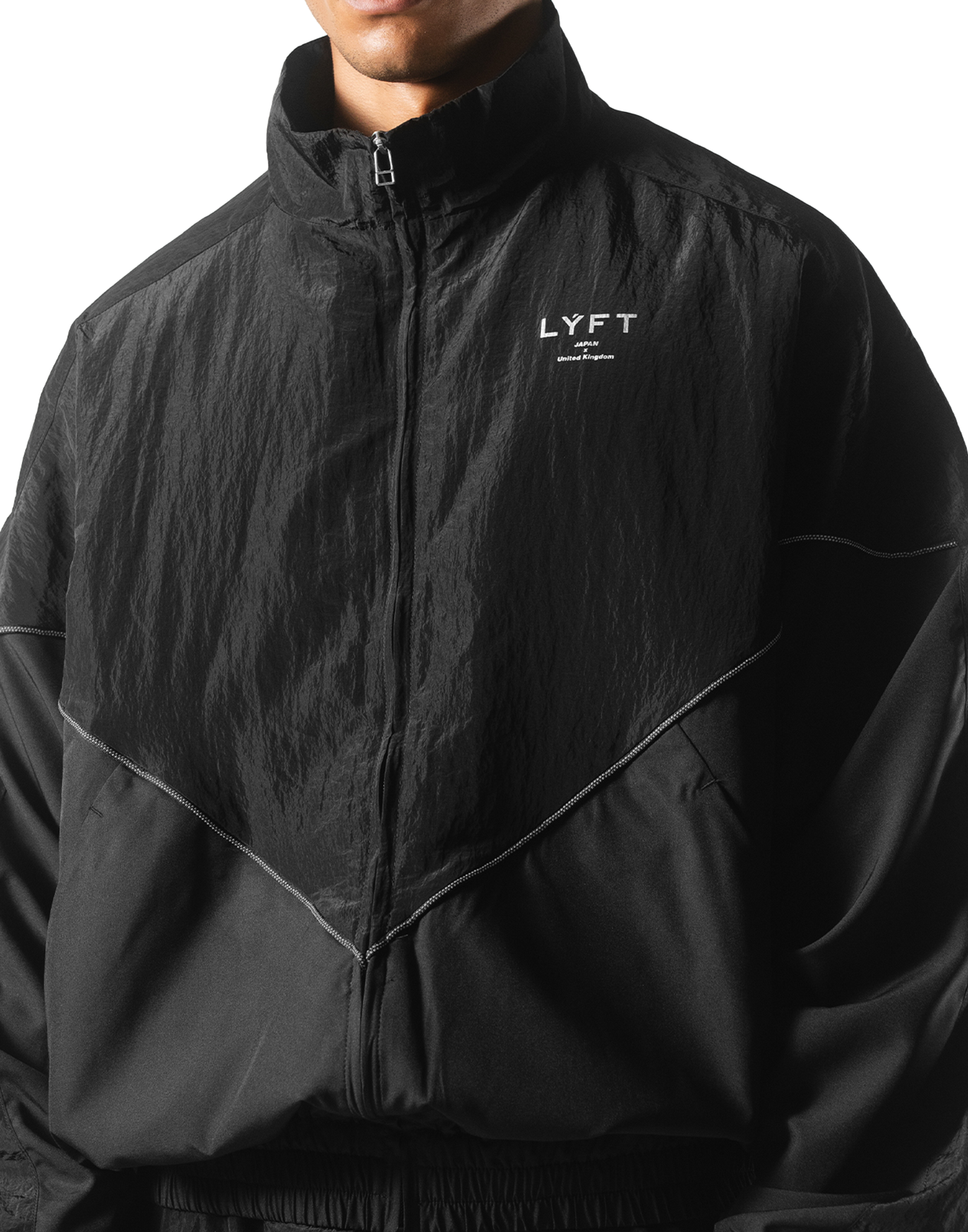 V-Form Oversize Track Jacket - Black – LÝFT