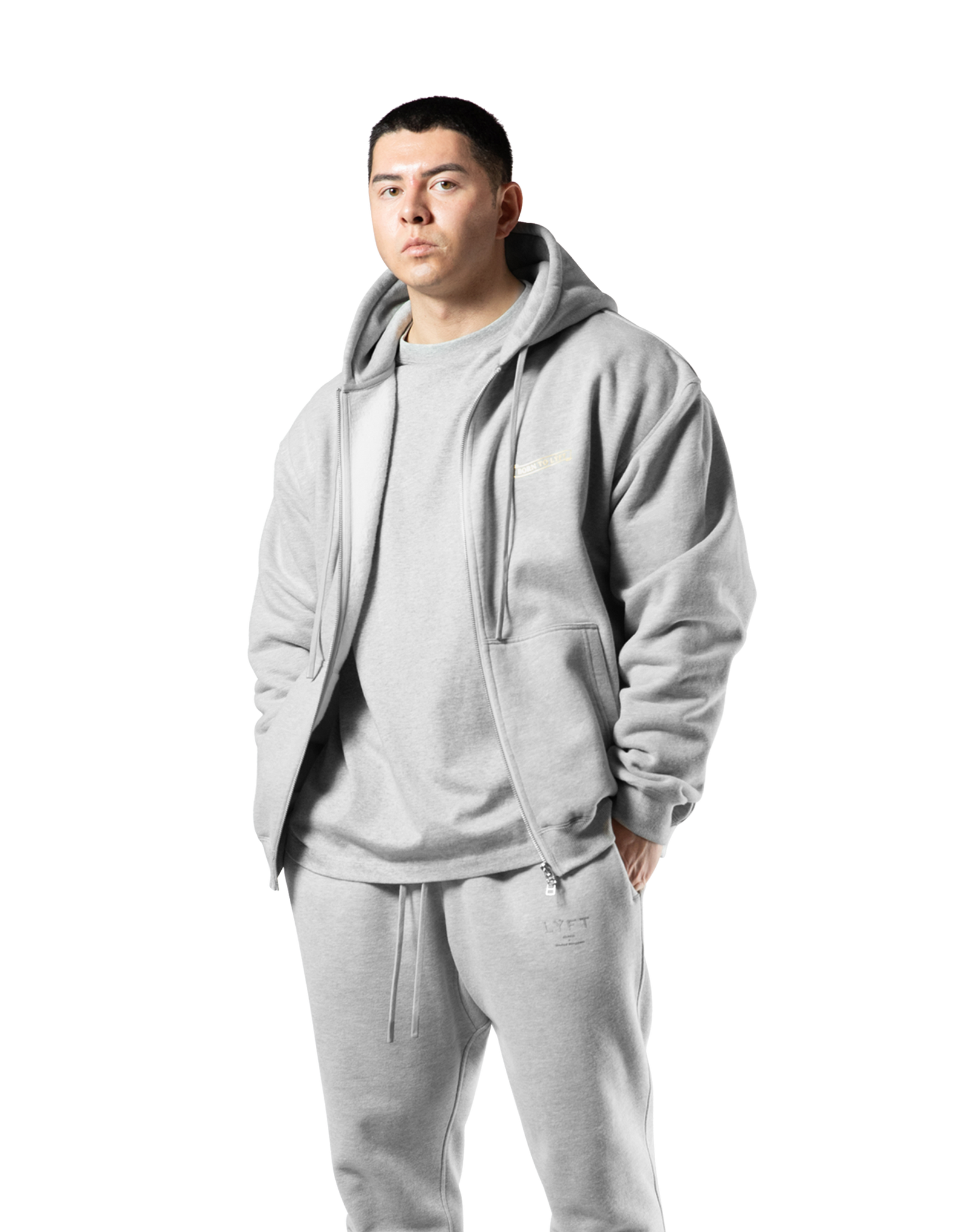 Classic Flag Zip-Up Hoodie - Grey – LÝFT