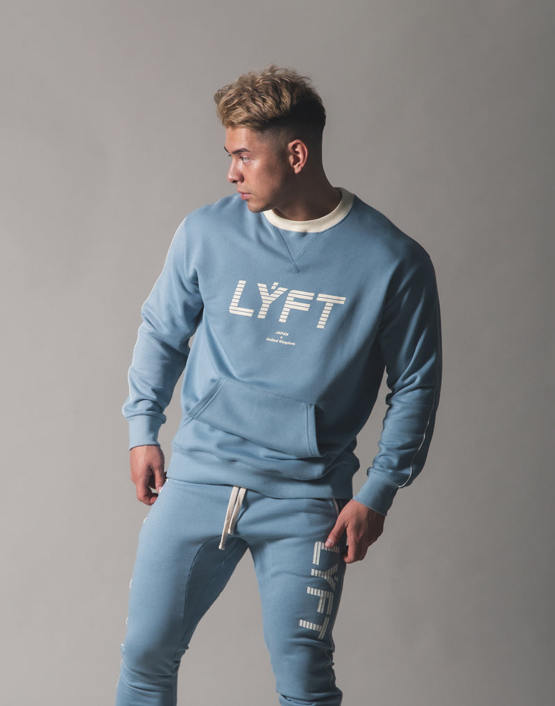 Piping Sweat Crew Neck - L.Blue – LÝFT