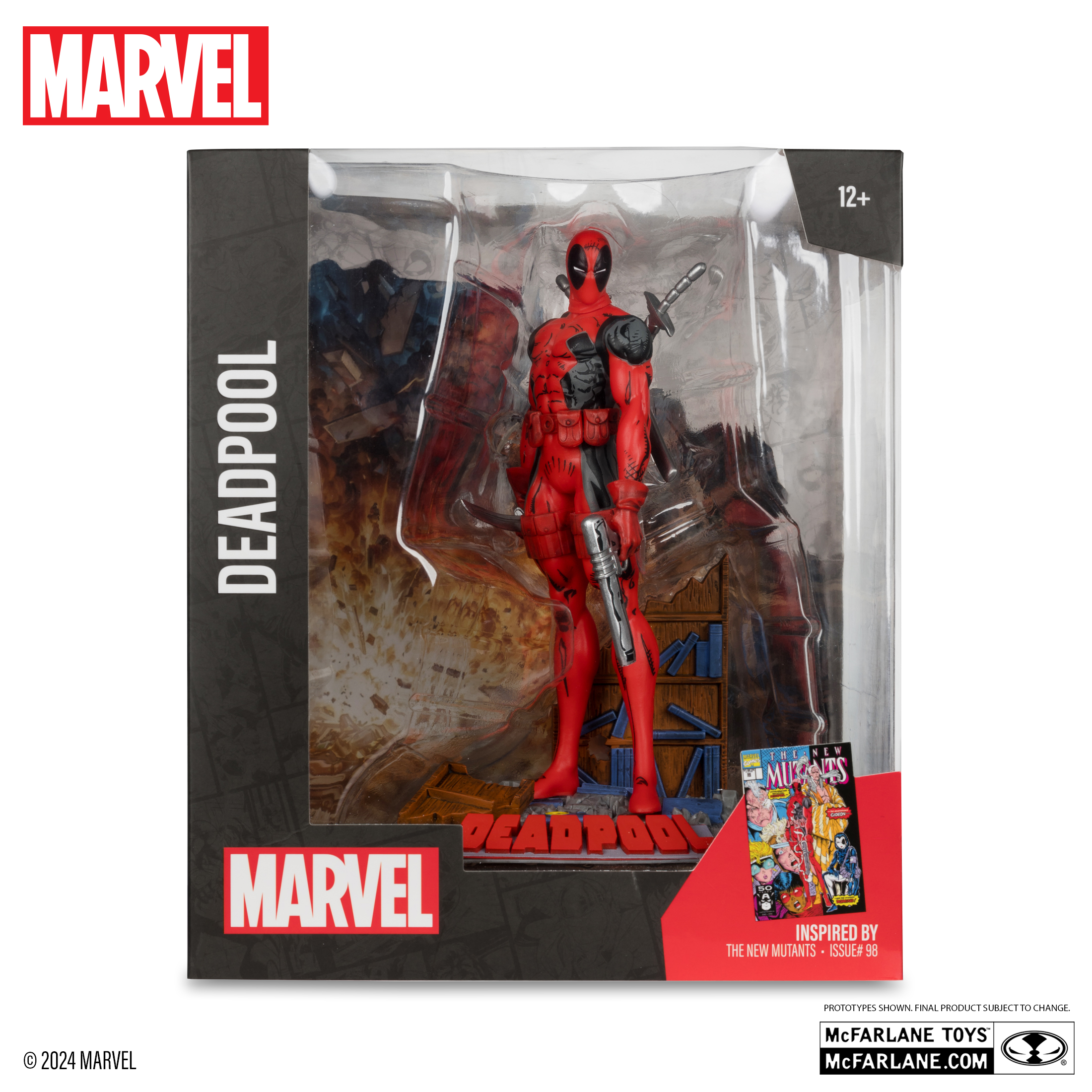 Deadpool 1:10th Scale Collectible with Scene (The New Mutants #98)