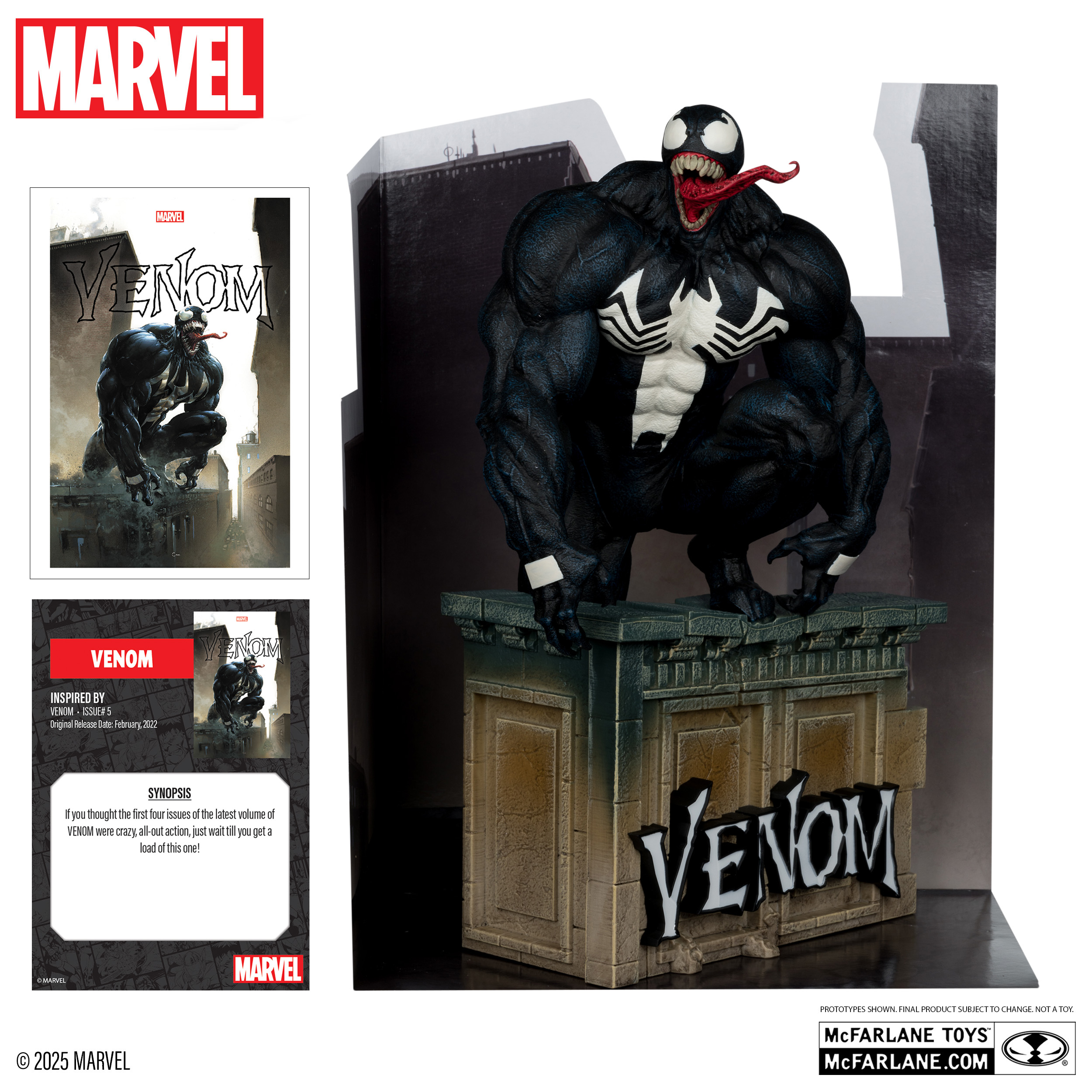 Venom 1:6th Scale Collectible with Scene & Comic (Venom #5)