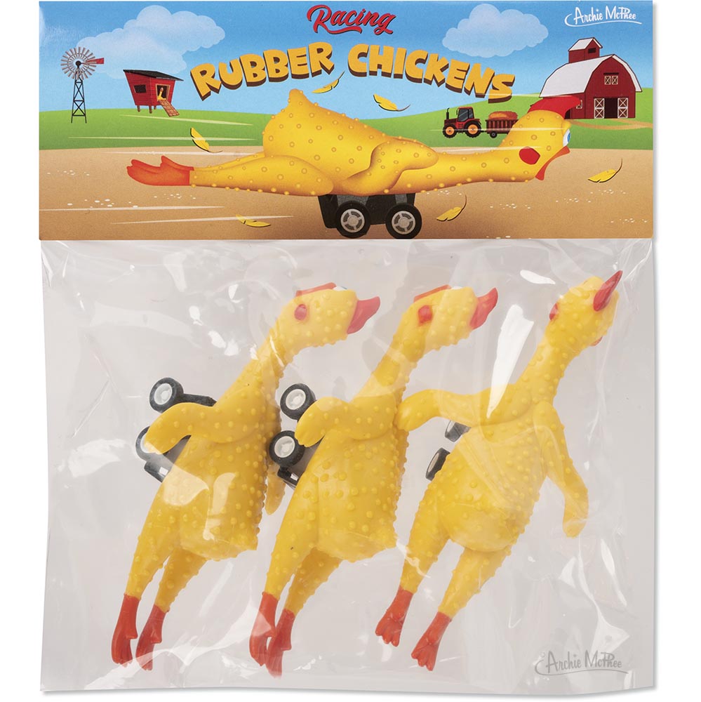 Racing Rubber Chickens - Set of 3 – Archie McPhee