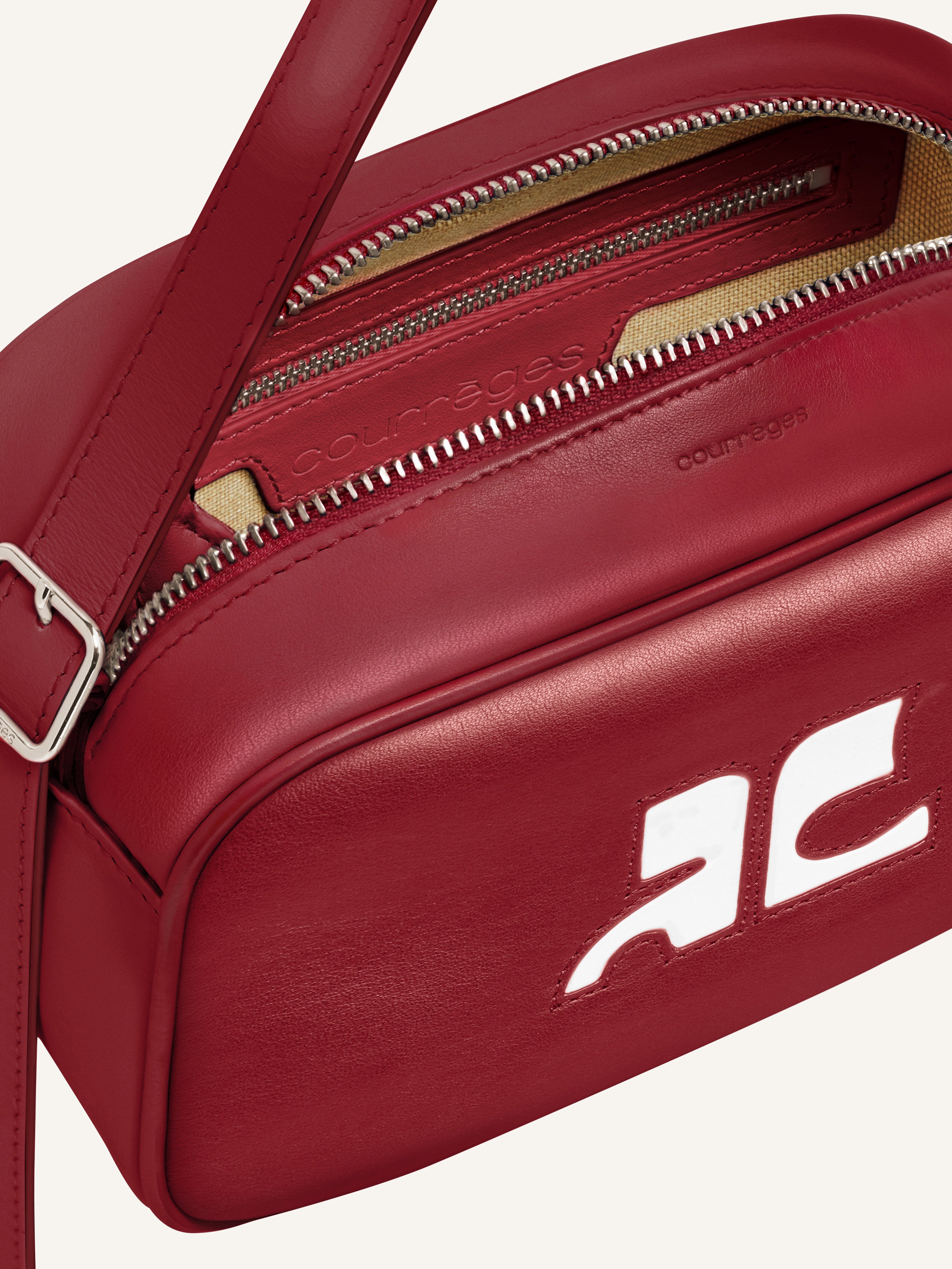 REEDITION LEATHER CAMERA BAG - courrèges