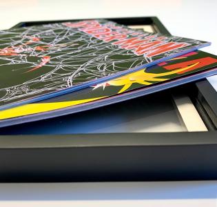 豆魚雷オリジナル/ アメコミリーフ用木製フレーム（ブラック）