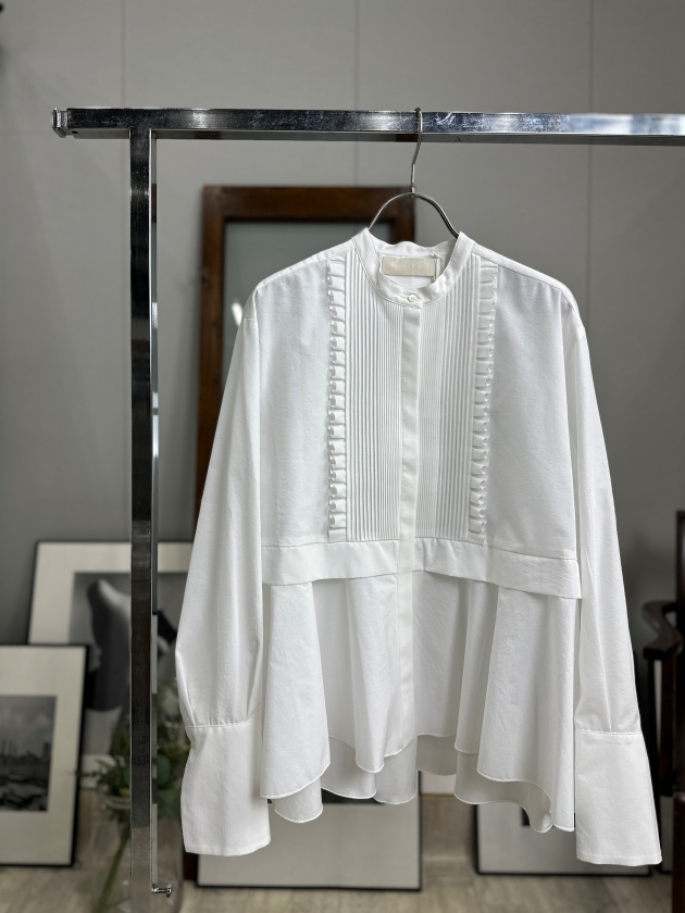 MARILYN MOON】マリリンムーン タックフリルフレアシャツ tuck frill