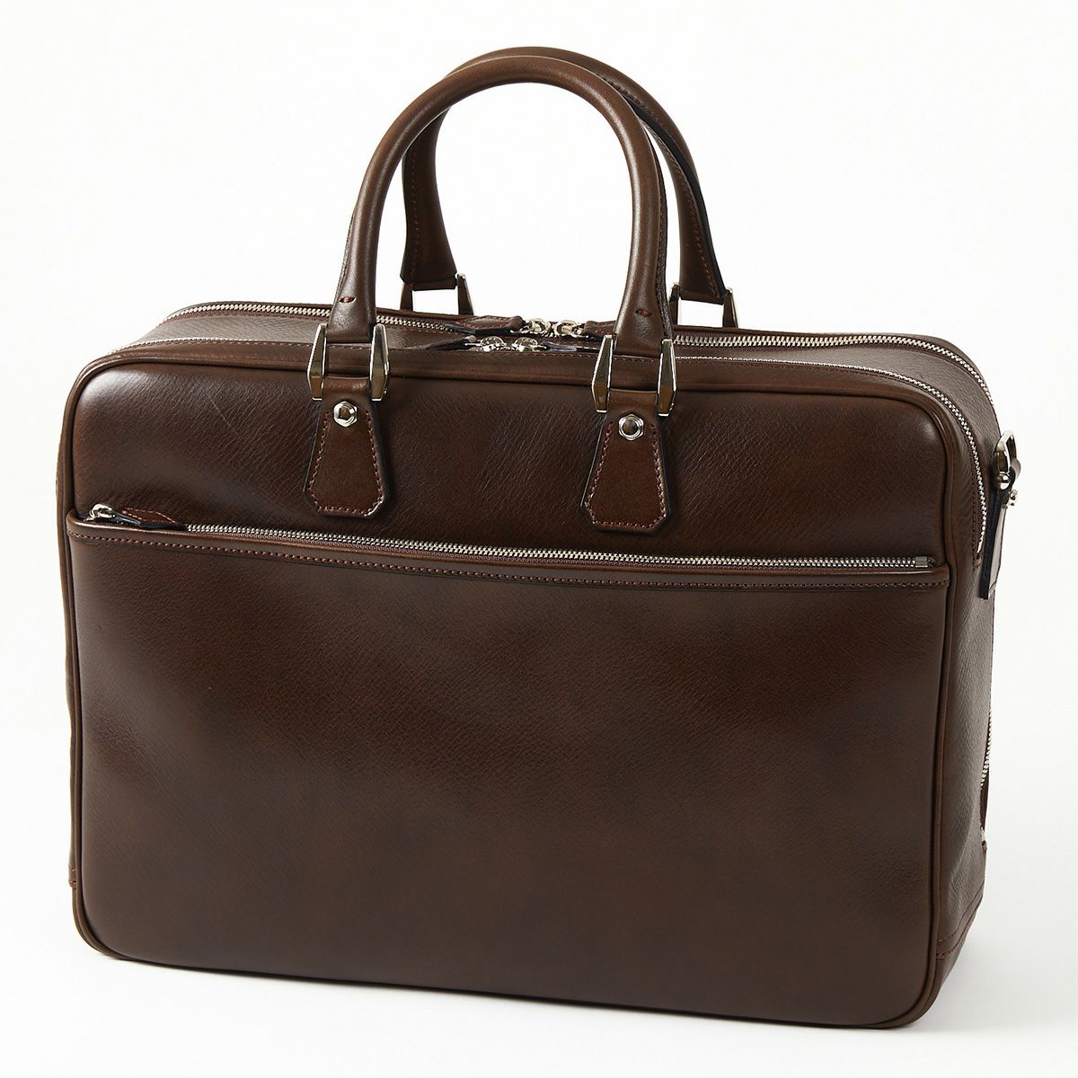 万双 ブリーフケース キャンバス×レザー 2室 廃盤 希少 ビジネスバッグ