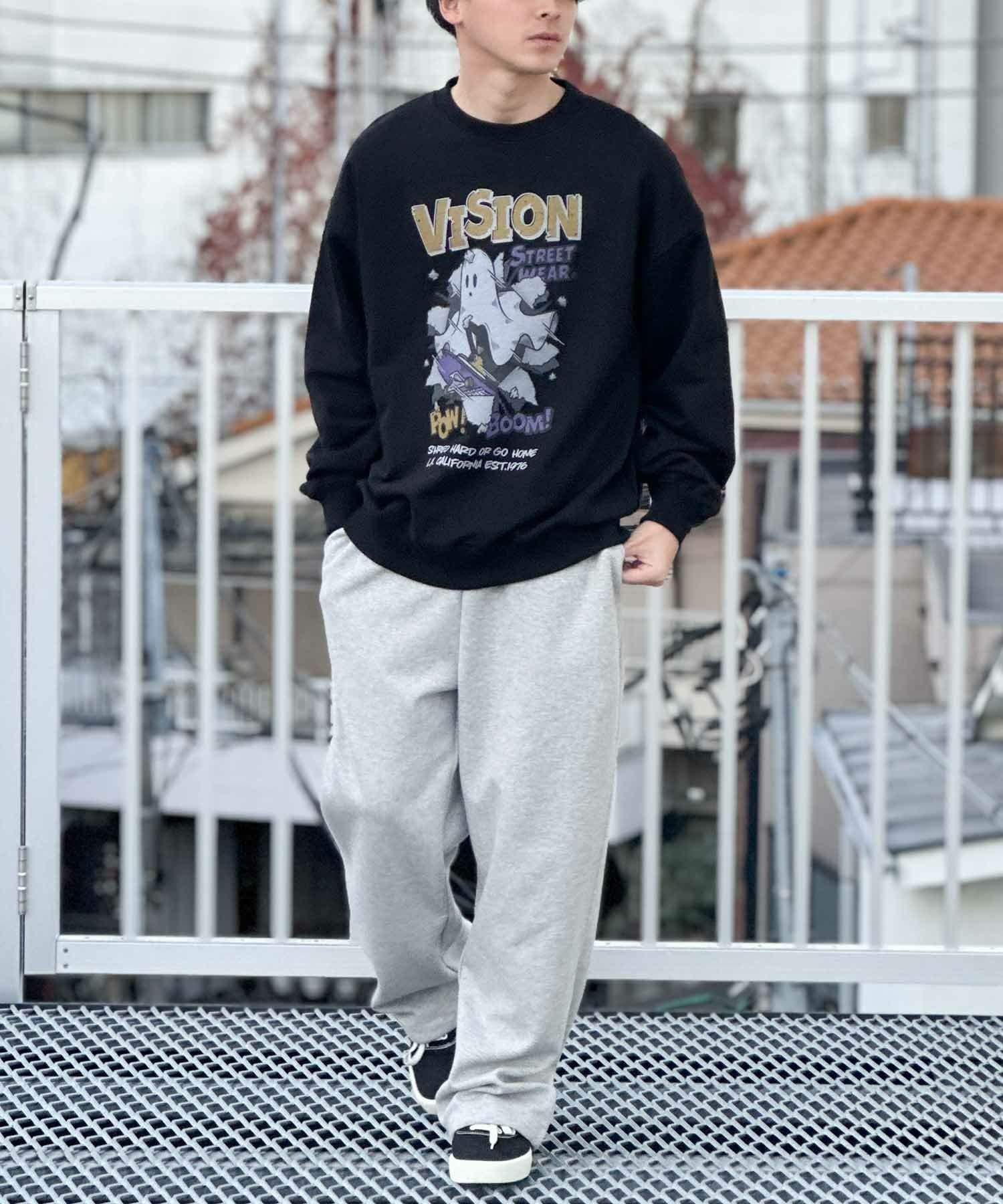 VISION STREET WEAR クラッシュオバケトレーナー メンズ