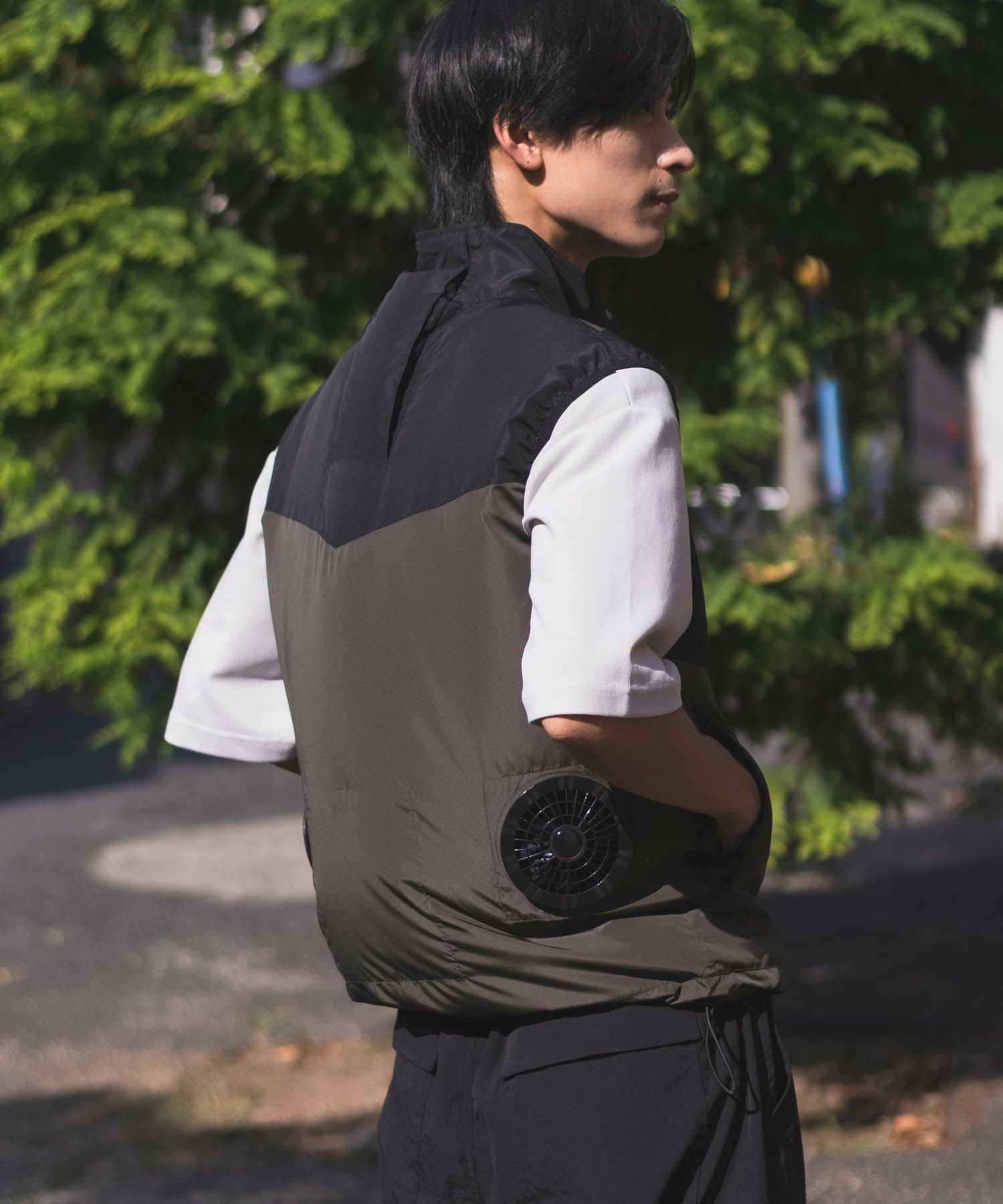 NAVY 空調風神服(R)×EXFROZEN ファン付きベスト メンズ