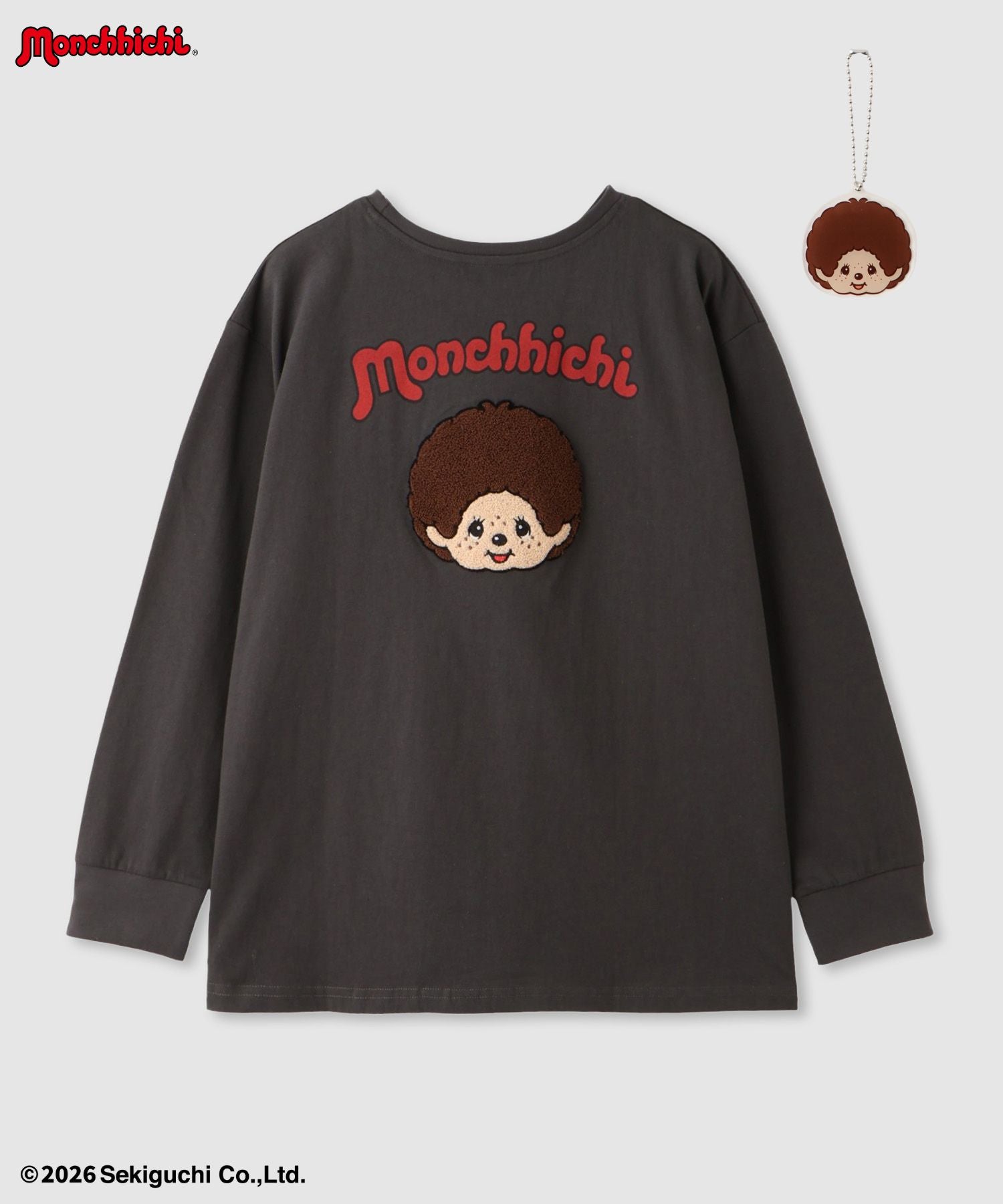 モンチッチ サガラ刺繍長袖Tシャツ レディース