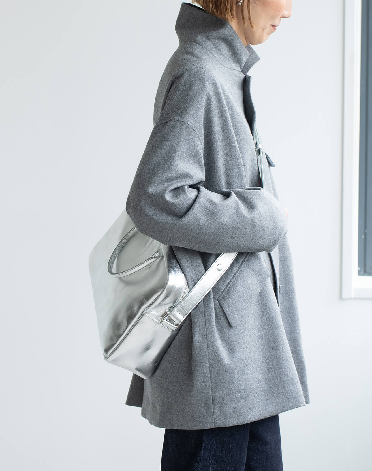 予約】「おかかえバッグ」シルバー「okakaebag SILVER」soutiencollar