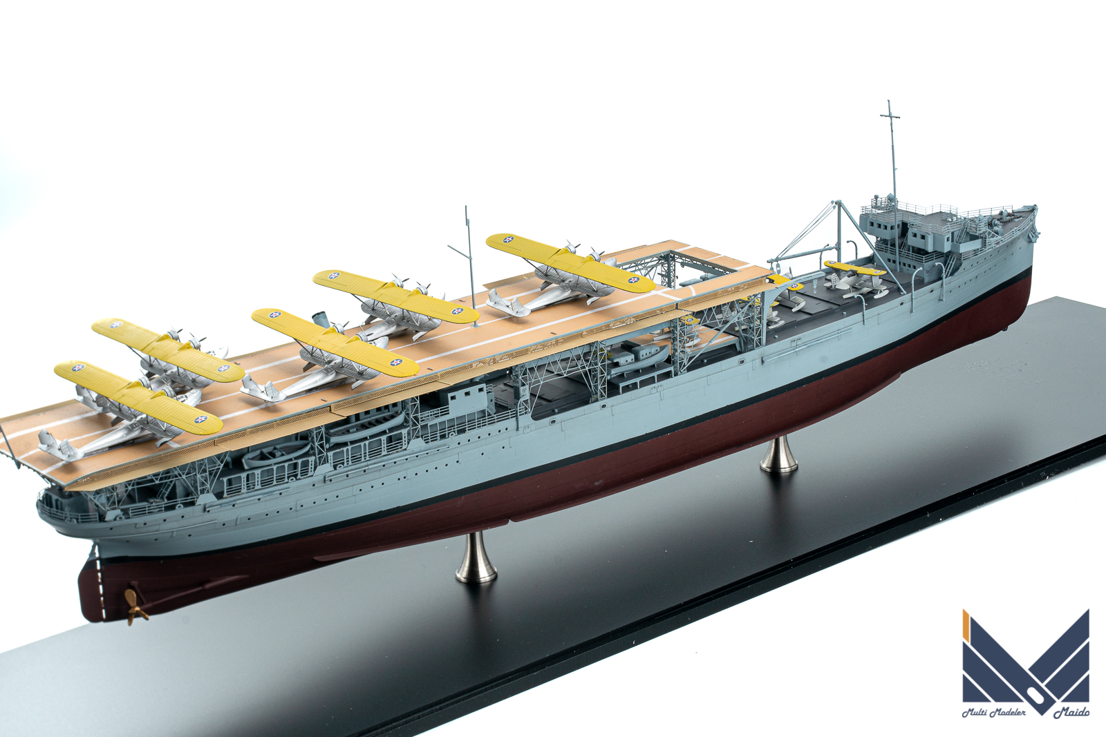トランペッター 1/350 アメリカ海軍水上機母艦 ラングレー 完成 USS