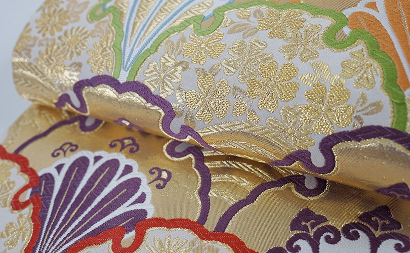 西陣織袋帯 正絹 （株）丸勇 ホワイト青海波 成人式 | 袋帯 | 京都西陣