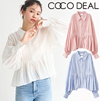 SALE20%OFF】COCODEAL ココディール ギャザーペプラムシャツ 75518144