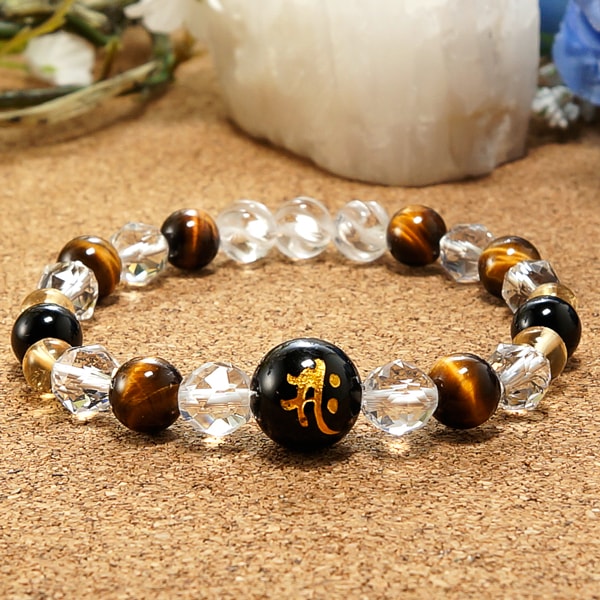 午年×金運ブレスレット♪金塗り彫刻梵字 | 天然石一覧,天然石から探す