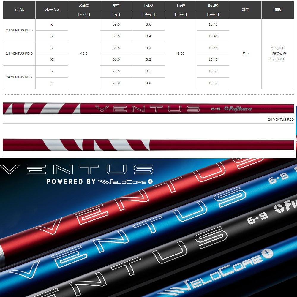 クーポン発行中】フジクラ 24 ベンタス レッド 日本仕様 Fujikura 24