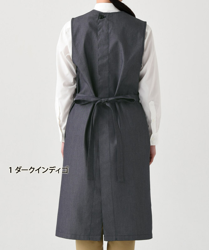 デニムエプロンドレス[男女兼用][セブンユニフォーム製品] CS2348