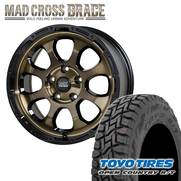 MAD CROSS GRACE 17x7.0J 5/114.3 +45 ブロンズ BRC/BK TOYO OPEN