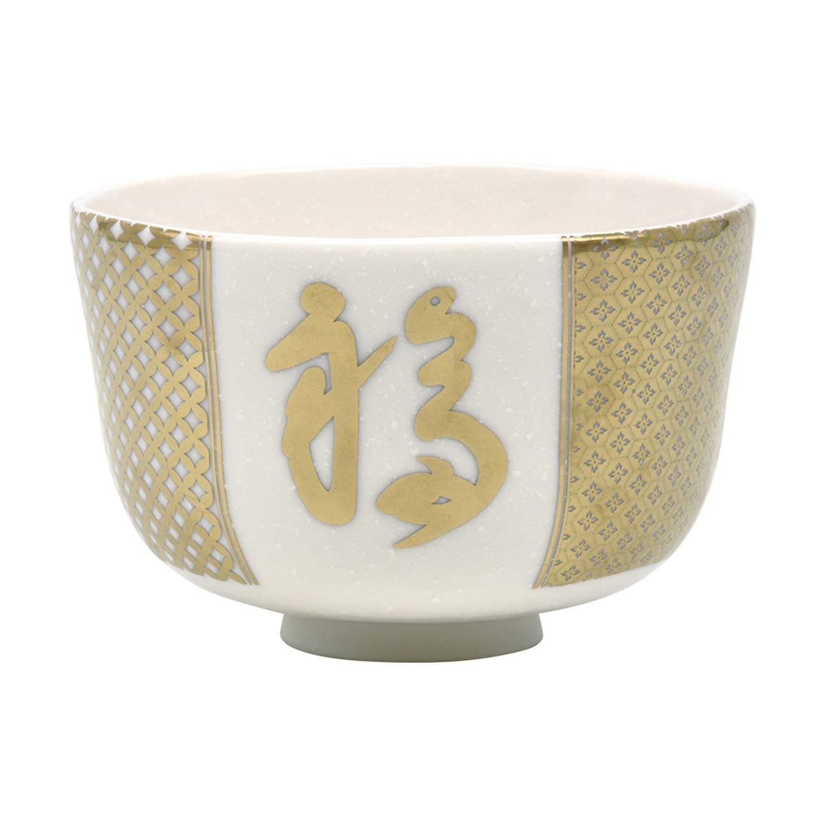 令和7年巳年 干支 抹茶茶碗 仁清 金格子 魯山人「福」字写 巳 花月窯