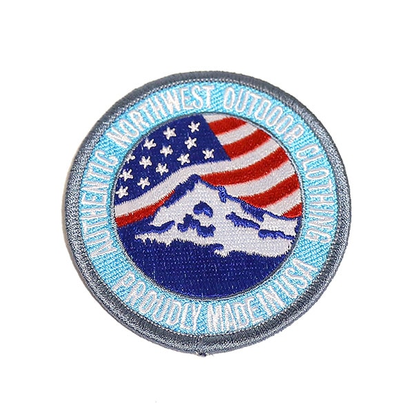 マウントフッド刺繍ワッペン (ブルー) | Oregonian Outfitters