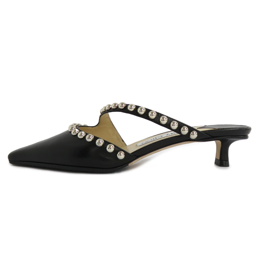 名古屋】【JIMMY CHOO】ジミーチュウ Ros 35 スタッズ ミュール レザー