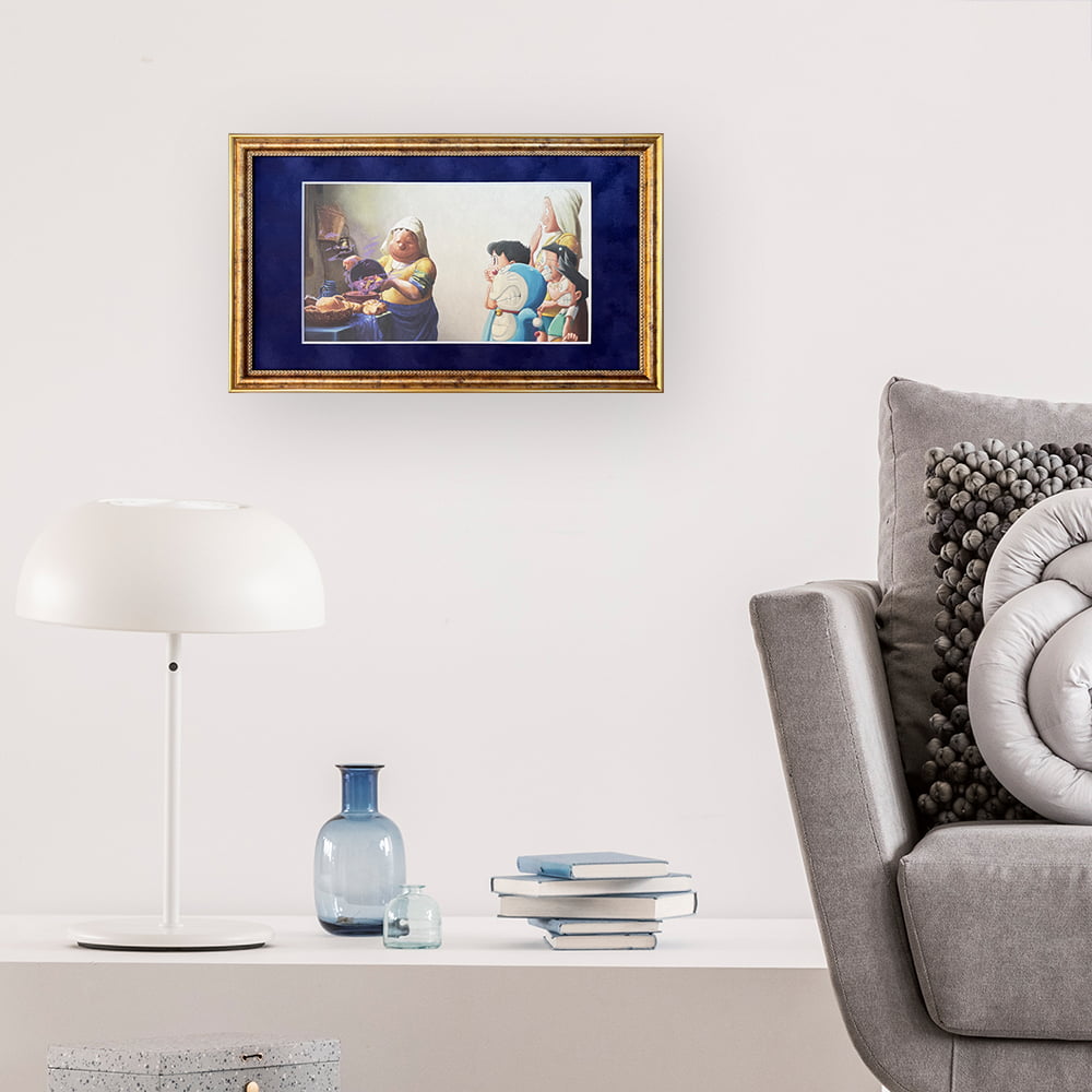 映画ドラえもん のび太の絵世界物語』名画ジークレー版画「牛乳を注ぐ