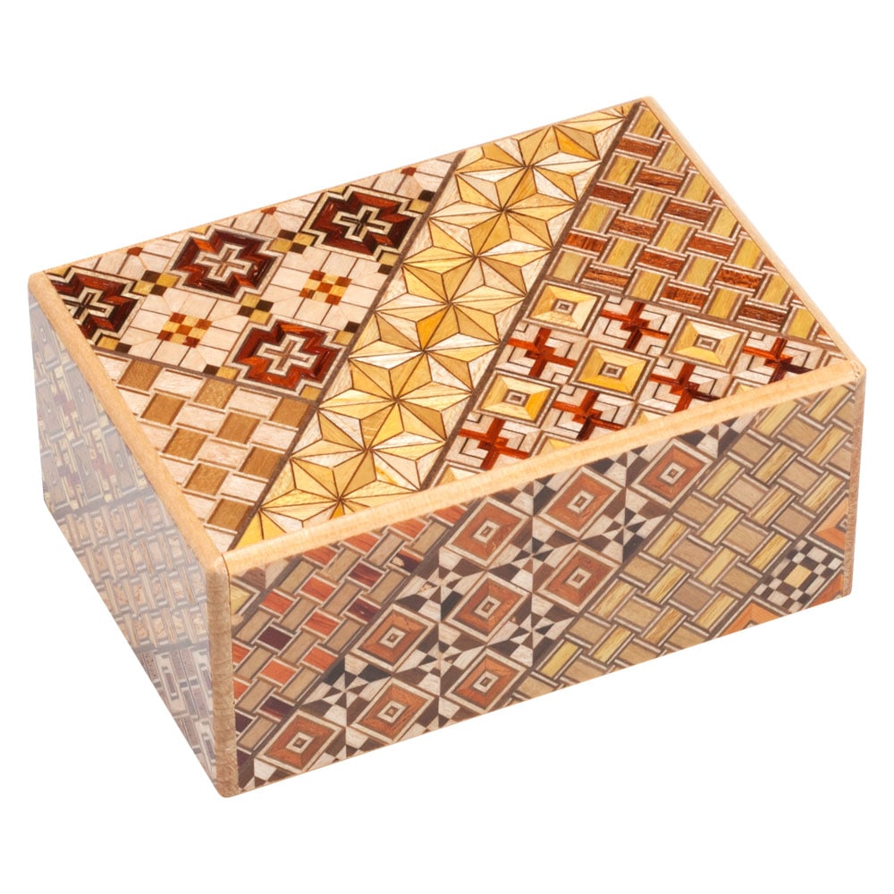 寄木細工 Yosegi-zaiku 秘密箱 4寸14回仕掛け 箱根伝統工芸品