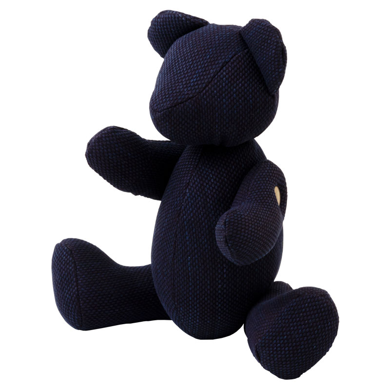 小島屋 藍染めベア・あいくま 剣道着素材の刺子織／紺 武州正藍染の