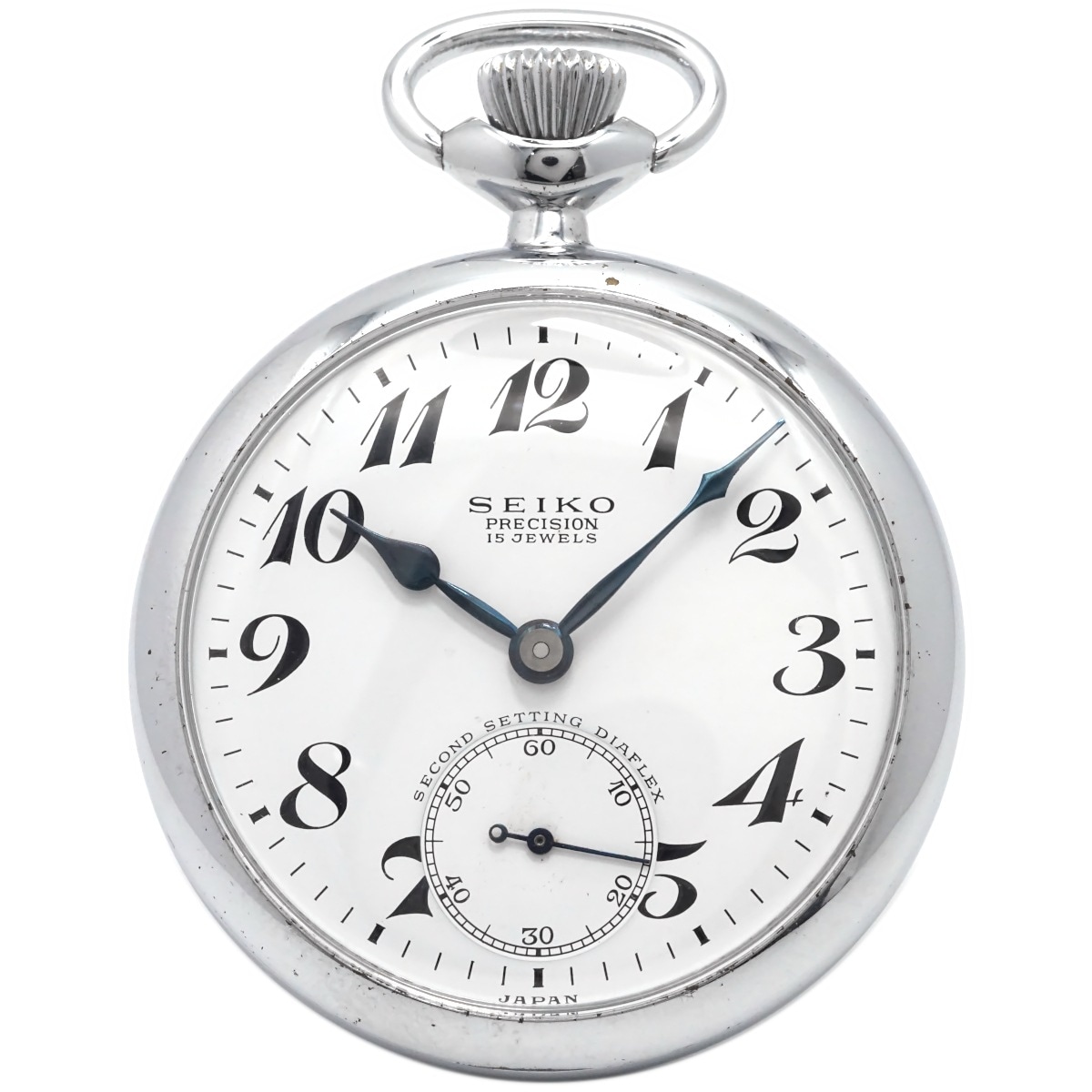 セイコー プレシジョン 懐中時計 青針 スモールセコンド 15石 手巻 OH