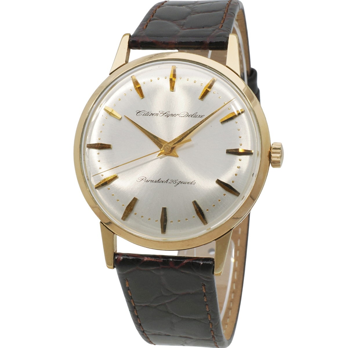 シチズン スーパーデラックス 1507091 14金張り 25石 手巻 OH済 昭和36年