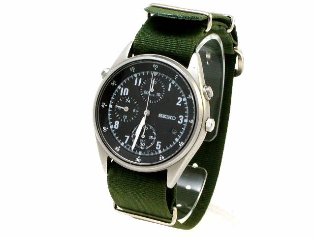 セイコー ミリタリー クオーツクロノ 英国防省採用 6645-99 USED