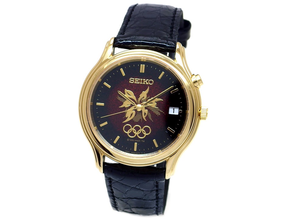 セイコー 長野オリンピック記念 5M42-0F60 漆モデル キネティック 1998