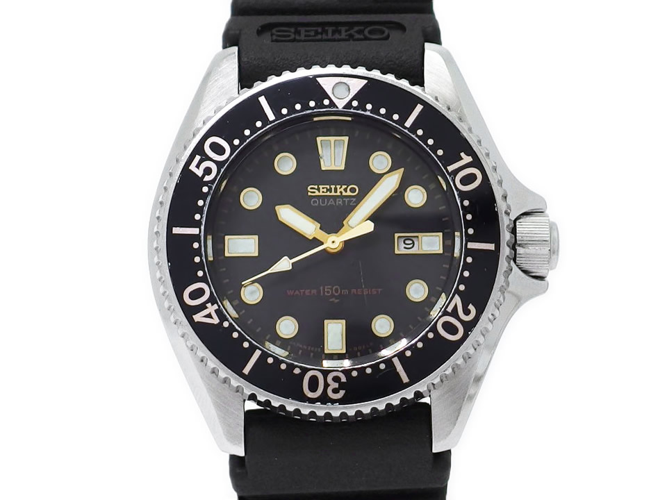 セイコー ダイバー 150m レディース 2625-0010 黒文字盤 クオーツ 昭和