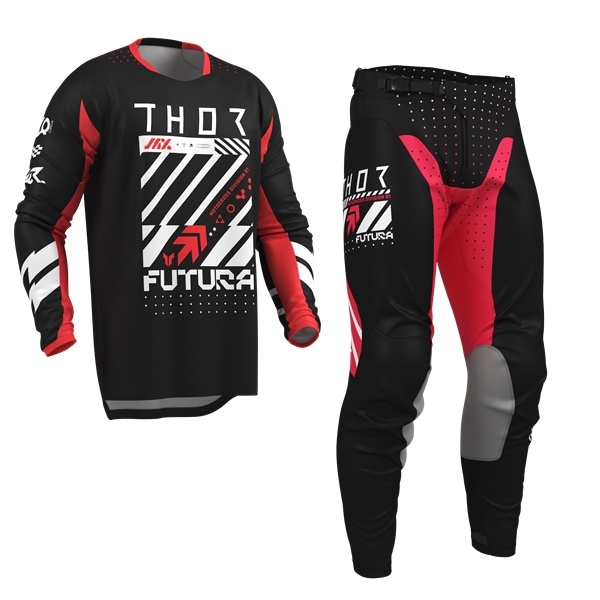 THOR LAUNCH FUTURA ブラック/レッド MXウエア 上下セット | ブランド