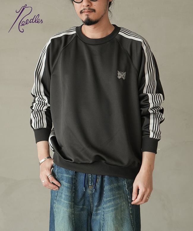 SX405]NEEDLES(ニードルズ) Track Crew Neck Shirt - Poly Smooth