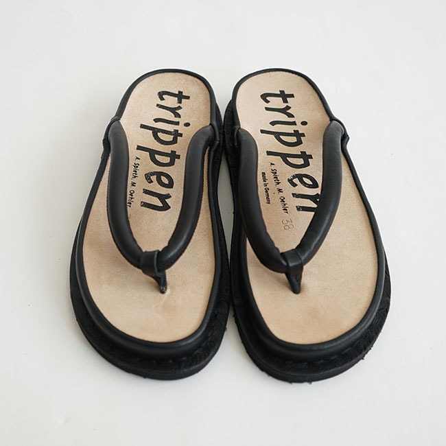 SALE 50%OFF】[ZORI-SFT]trippen(トリッペン)Zori black/black-sft