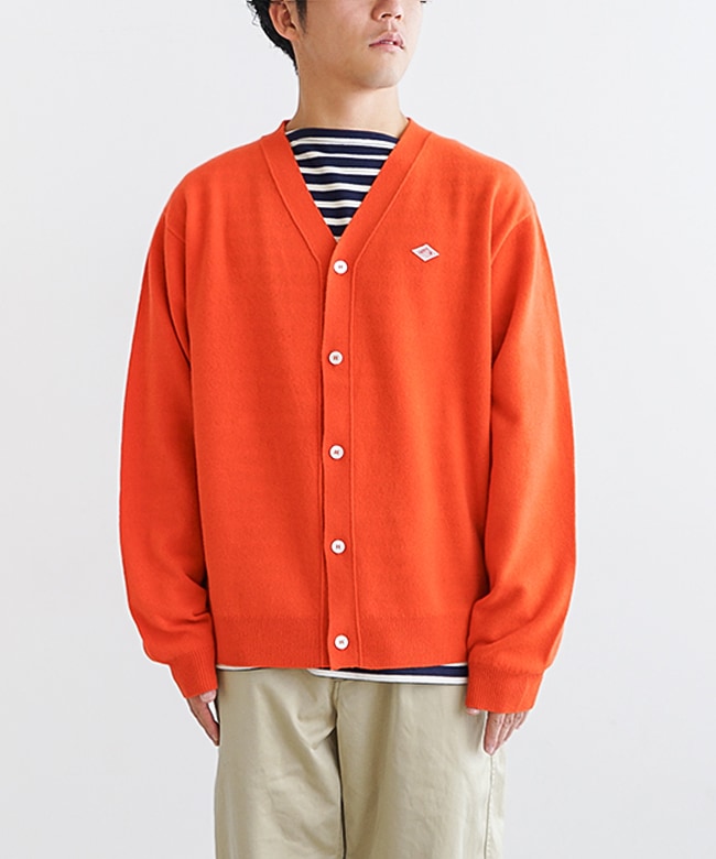 ◇[DT-D0030LMW]DANTON(ダントン) V NECK CARDIGAN ラムウールVネック