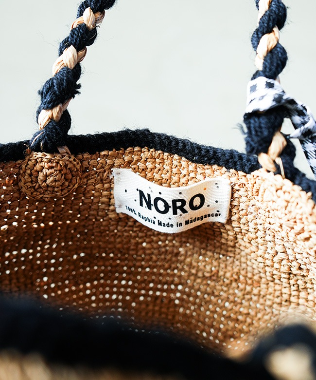 madrague6]【付属品あり】NORO(ノロ) ドットかごバッグ / トートバッグ
