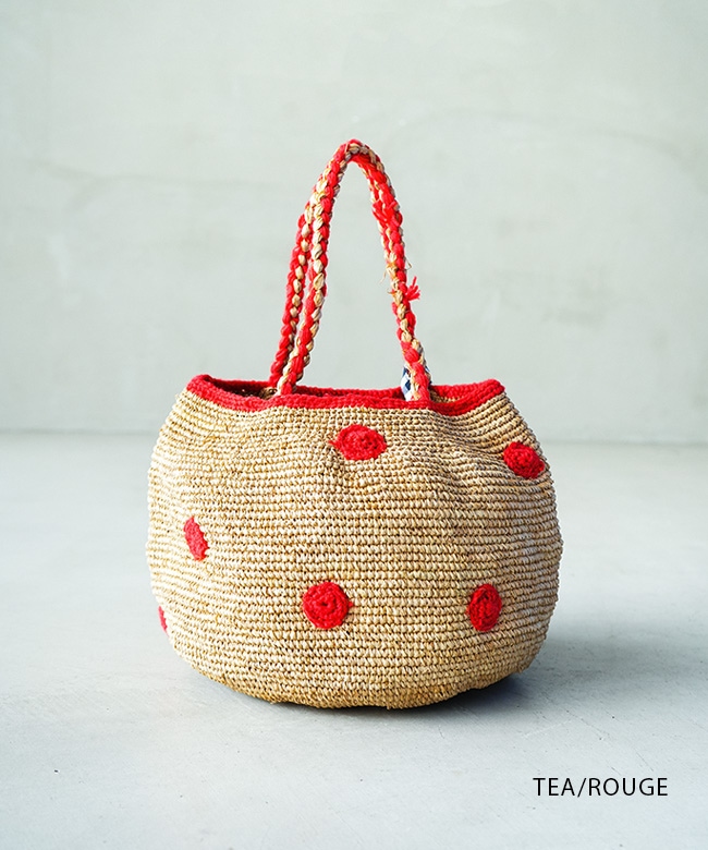 madrague6]【付属品あり】NORO(ノロ) ドットかごバッグ / トートバッグ