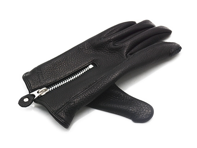 全2色【UNCROWD/アンクラウド】2025SS「Deerskin Zipper Glove/ディア