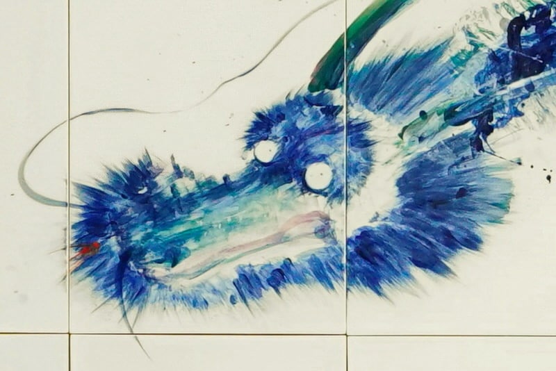 直筆陶墨画「碧水破天(へきすいはてん)」 | 墨絵・陶墨画アーティスト