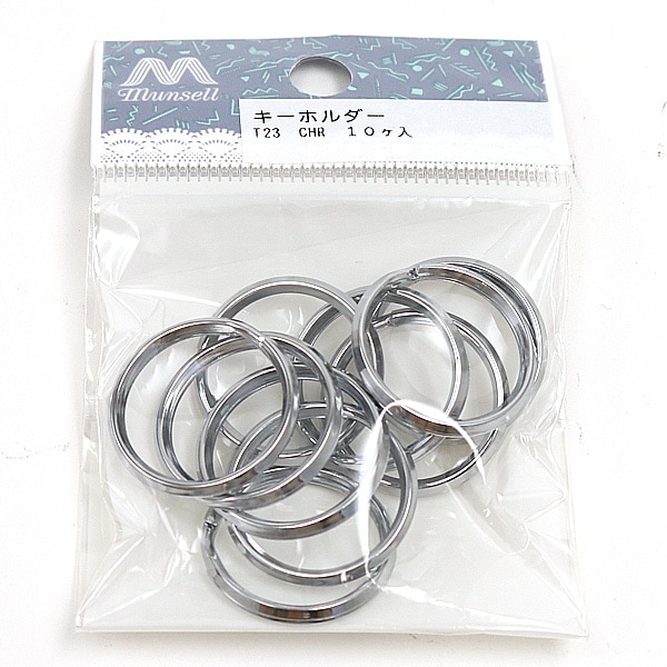 手芸金具 『キーホルダー シルバー 10個入り T23-CHR』 ビーズ,金具