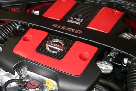 Z34 エンジンカバー ラップ塗装 エンブレム スワロフスキー加工 Z34