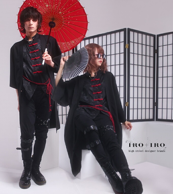 シャツ シャツワンピ チャイナ 中華 羽織り 骨董商 サテンヨナ