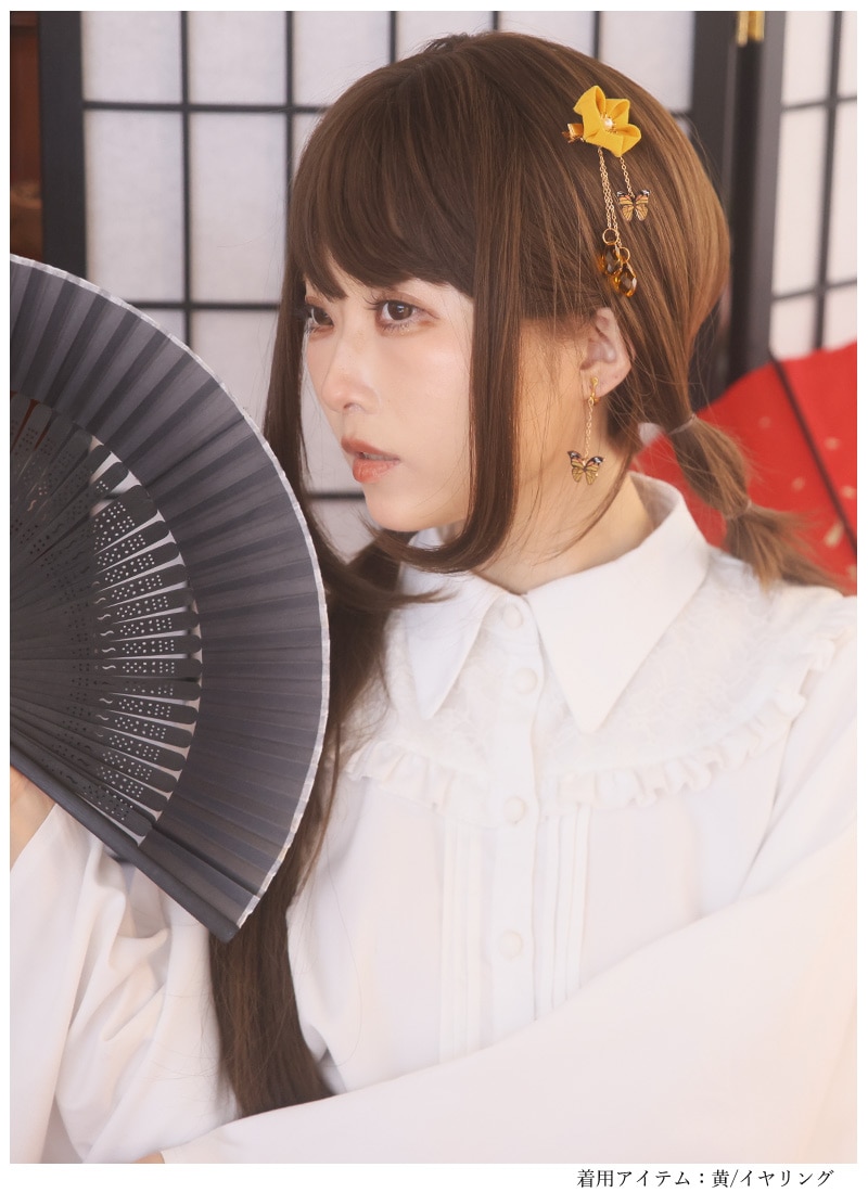 最短即日出荷】胡蝶が揺れる髪飾り＆耳飾りセット＊Favoriteオリジナル